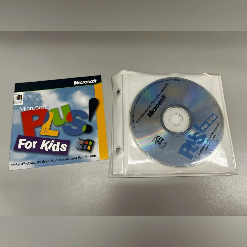 Microsoft Plus! For Kids – Windows 95 - 1997 - w/Manual